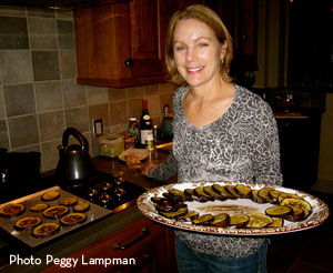 Donna Newsom in her kitchen